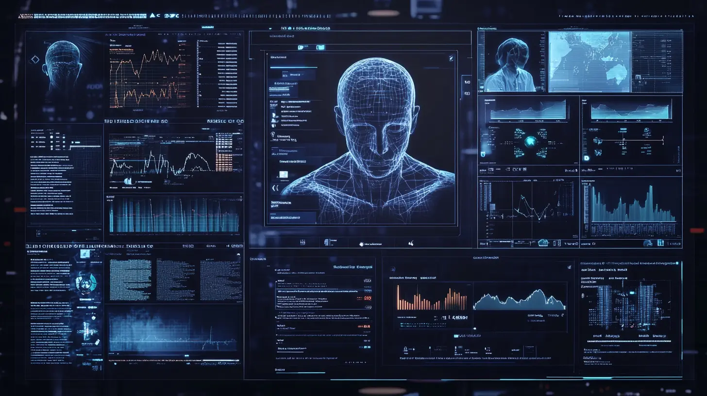 AI deepfake detection tools analyzing video frames, audio waveforms, and image manipulation signals.