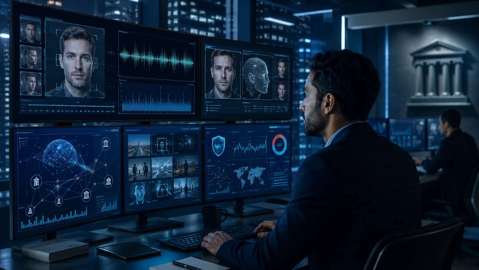 Deepfake detection supporting AML compliance through video, image and audio analysis in a financial institution