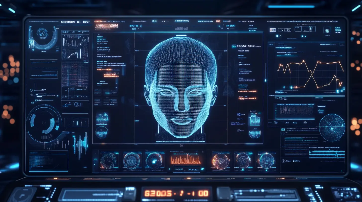 AI forensic dashboard analyzing facial anomalies, lip-sync patterns, metadata, and synthetic speech indicators.
