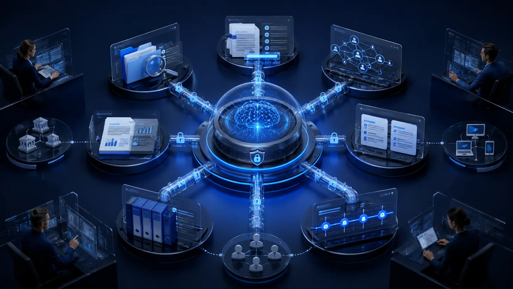 Private AI assistant supporting secure law enforcement workflows through case search, document summarization, entity extraction, and timeline analysis.